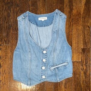 Unworn Lucky Brand Light Blue Denim Vest top
